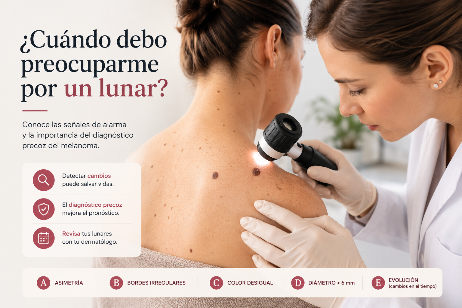 ¿Cuándo debo preocuparme por un lunar?