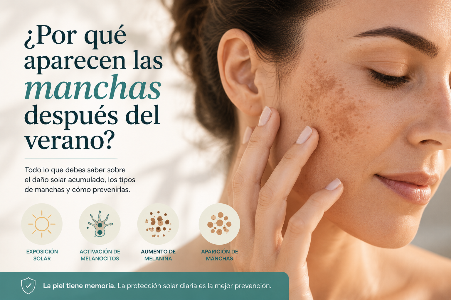 ¿Por qué aparecen las manchas después del verano?