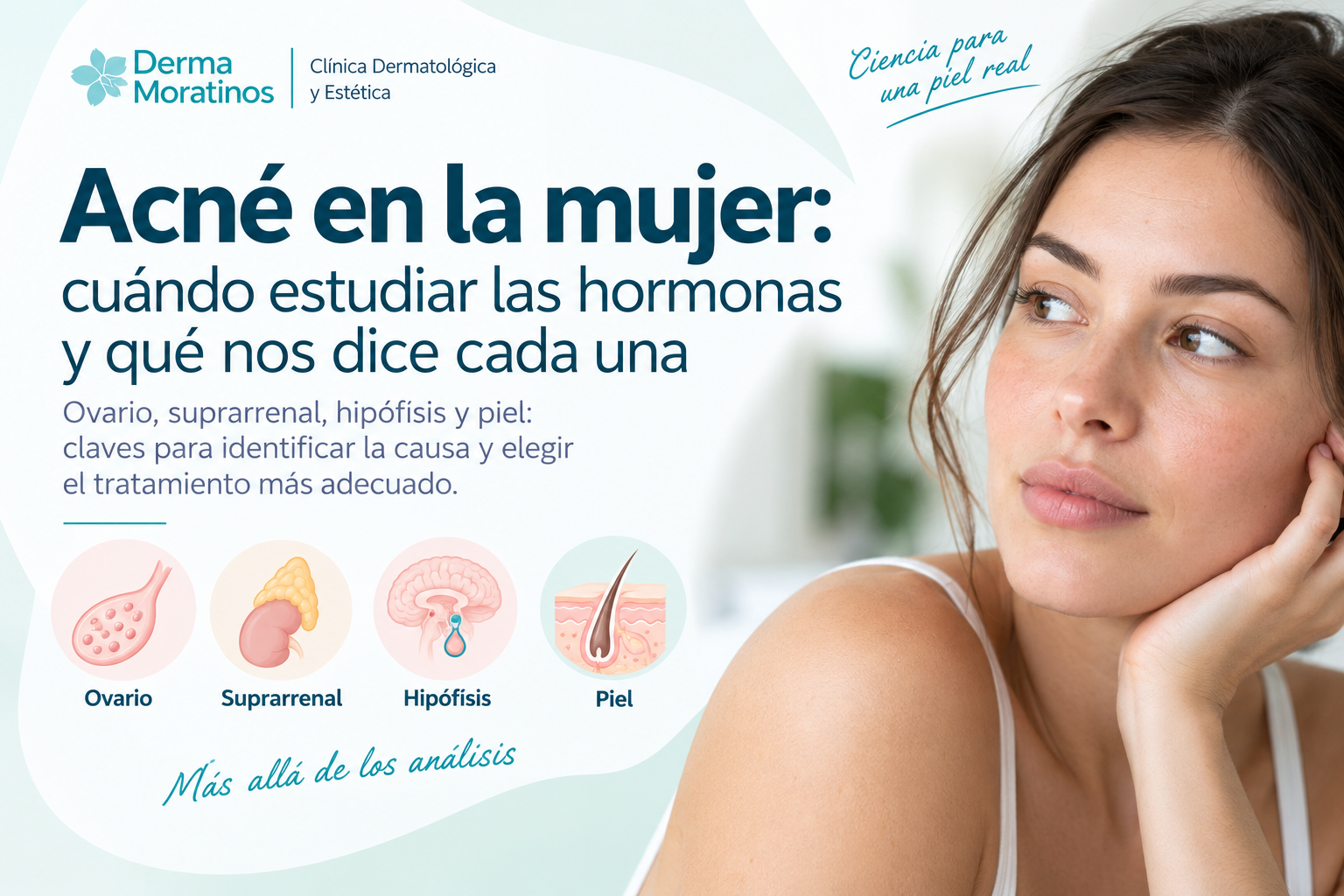 Acné en la mujer: cuándo estudiar las hormonas y qué nos dice cada una